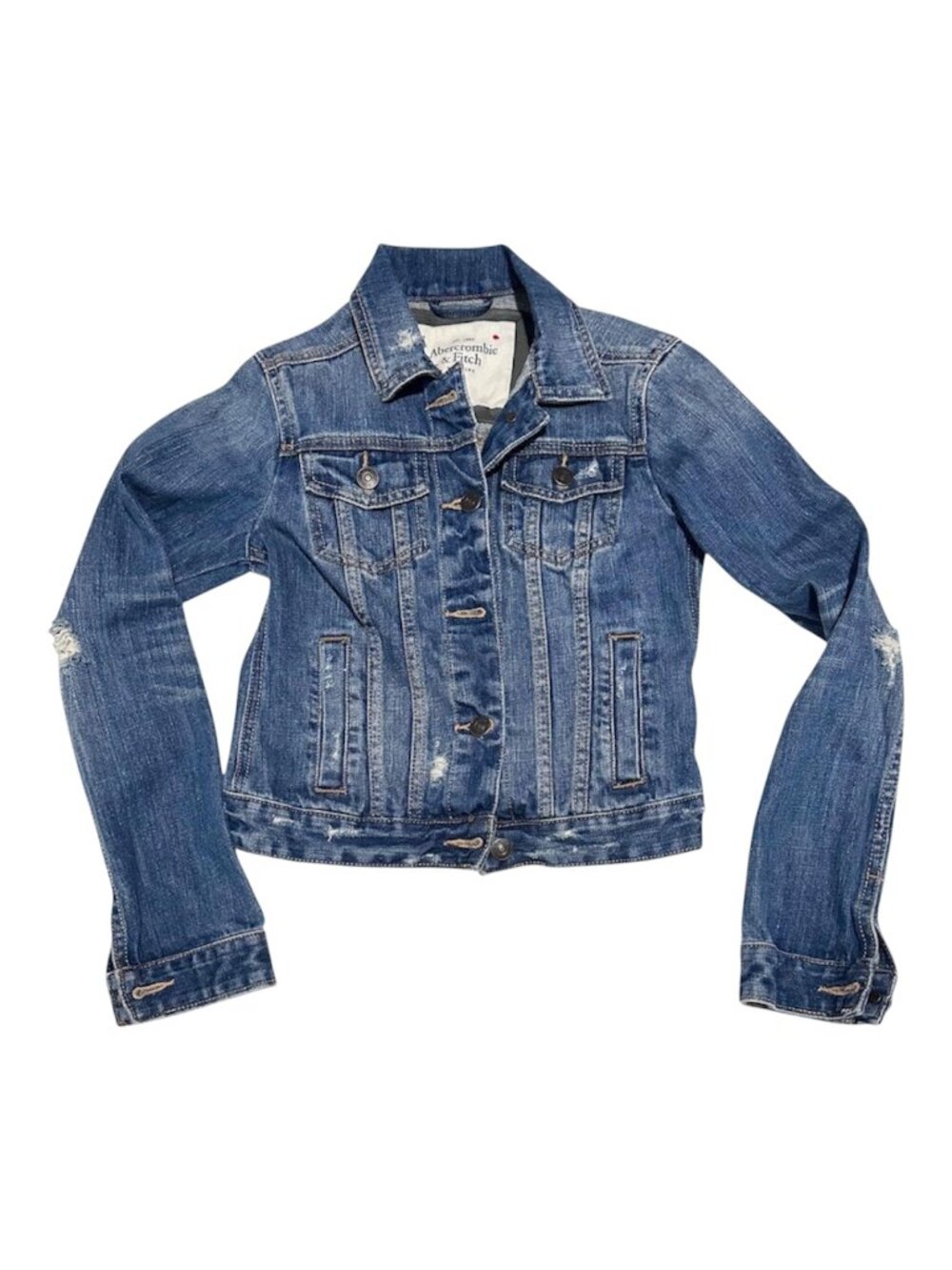 Abercrombie & Fitch Distressed Jean Jacket Size XS